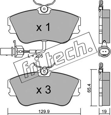 BENDIX 573050B - Тормозные колодки, дисковые, комплект avtokuzovplus.com.ua