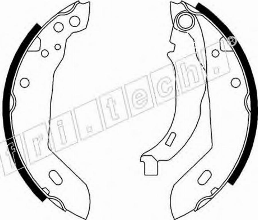 Fri.Tech. 17012 - Комплект тормозных колодок, барабанные avtokuzovplus.com.ua
