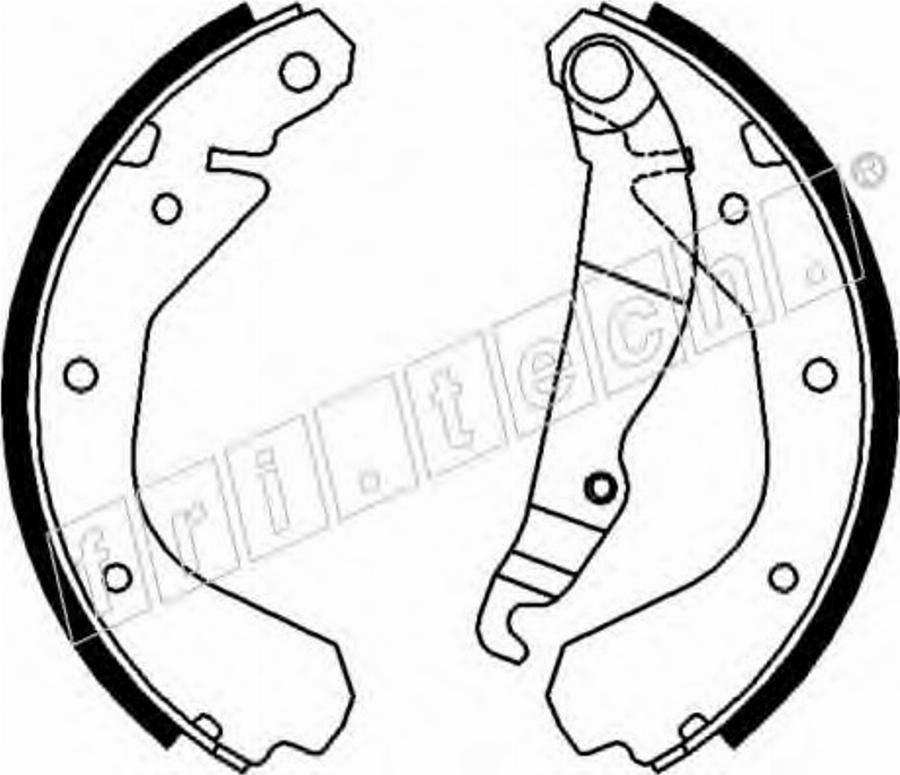 Fri.Tech. 17117 - Комплект тормозных колодок, барабанные avtokuzovplus.com.ua