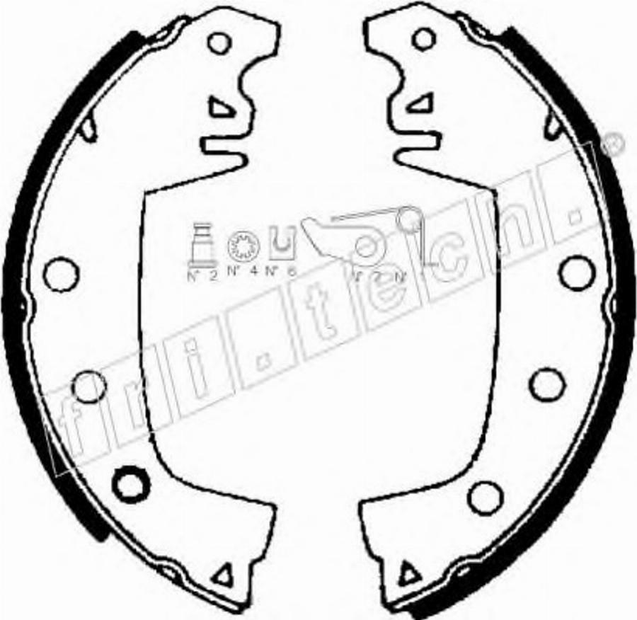 Fri.Tech. 17364 - Комплект тормозных колодок, барабанные autodnr.net