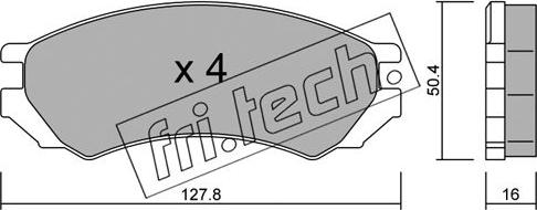 Fri.Tech. 184.0 - Гальмівні колодки, дискові гальма autocars.com.ua