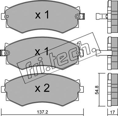 Fri.Tech. 197.1 - Гальмівні колодки, дискові гальма autocars.com.ua