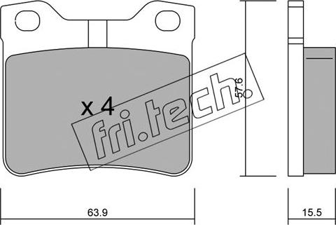 Fri.Tech. 199.1 - Гальмівні колодки, дискові гальма autocars.com.ua