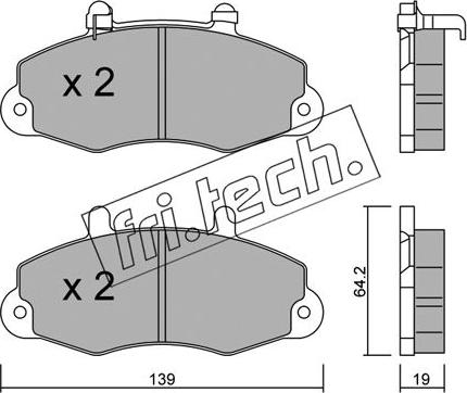 Fri.Tech. 201.1 - Гальмівні колодки, дискові гальма autocars.com.ua