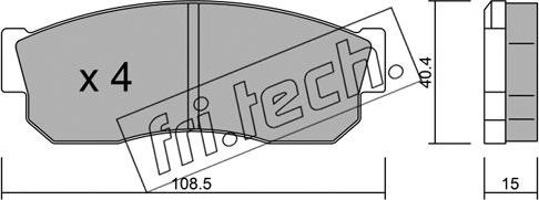 Fri.Tech. 211.0 - Гальмівні колодки, дискові гальма autocars.com.ua
