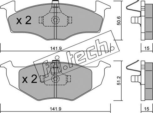 Fri.Tech. 215.2 - Гальмівні колодки, дискові гальма autocars.com.ua