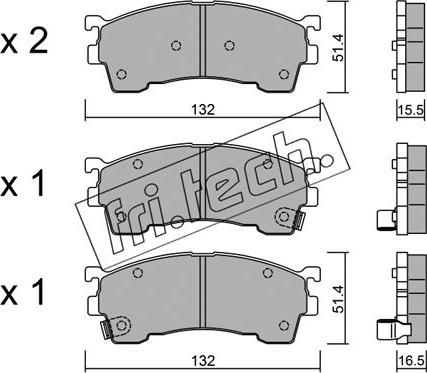 Fri.Tech. 232.1 - Гальмівні колодки, дискові гальма autocars.com.ua