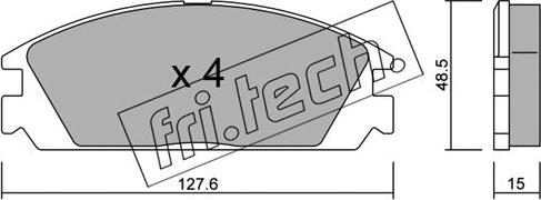 Fri.Tech. 246.0 - Тормозные колодки, дисковые, комплект autodnr.net