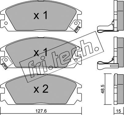 Fri.Tech. 246.1 - Тормозные колодки, дисковые, комплект avtokuzovplus.com.ua