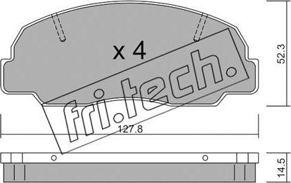 Fri.Tech. 248.0 - Гальмівні колодки, дискові гальма autocars.com.ua