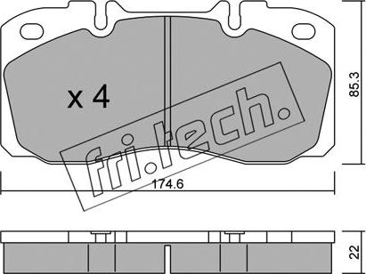 Fri.Tech. 277.0 - Тормозные колодки, дисковые, комплект autodnr.net