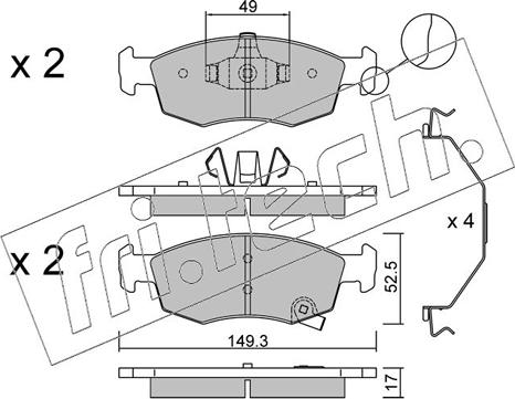 Fri.Tech. 283.6 - Гальмівні колодки, дискові гальма autocars.com.ua