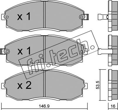 Fri.Tech. 306.0 - Гальмівні колодки, дискові гальма autocars.com.ua