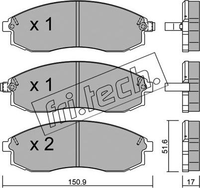 Fri.Tech. 315.0 - Гальмівні колодки, дискові гальма autocars.com.ua