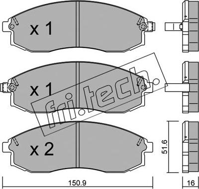 Fri.Tech. 315.1 - Гальмівні колодки, дискові гальма autocars.com.ua