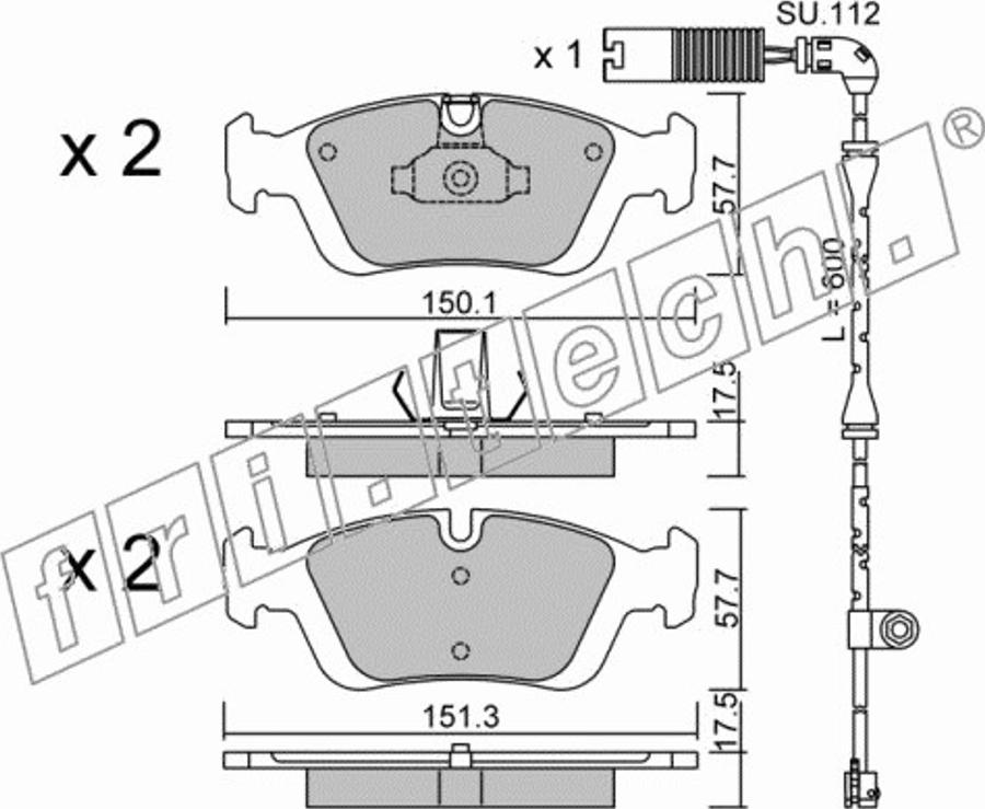 Fri.Tech. 321.0W - Гальмівні колодки, дискові гальма autocars.com.ua