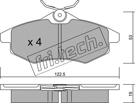 Fri.Tech. 337.0 - Тормозные колодки, дисковые, комплект avtokuzovplus.com.ua