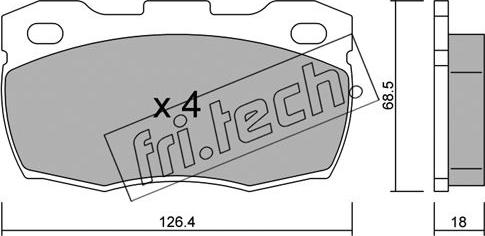 Fri.Tech. 361.0 - Гальмівні колодки, дискові гальма autocars.com.ua