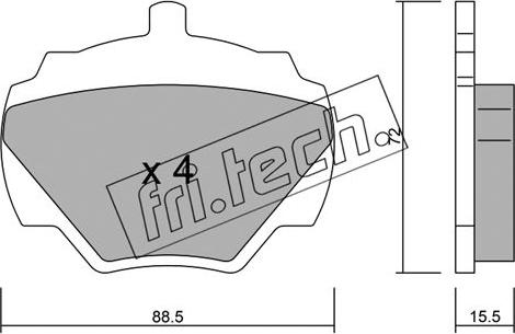 Fri.Tech. 362.0 - Гальмівні колодки, дискові гальма autocars.com.ua