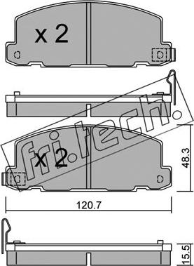 Fri.Tech. 369.0 - Гальмівні колодки, дискові гальма autocars.com.ua