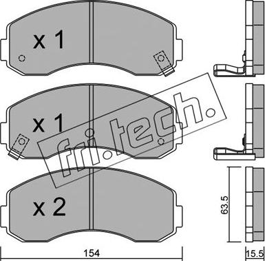 Fri.Tech. 386.0 - Тормозные колодки, дисковые, комплект avtokuzovplus.com.ua