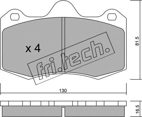 Fri.Tech. 407.0 - Гальмівні колодки, дискові гальма autocars.com.ua