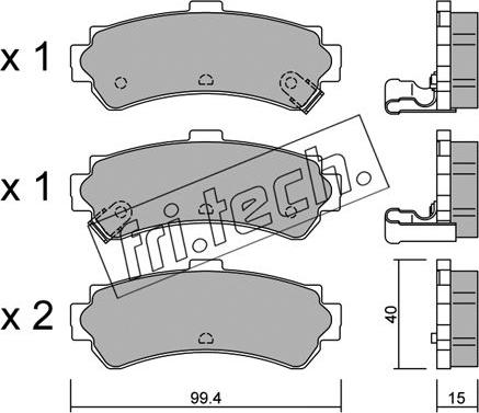 Fri.Tech. 418.0 - Гальмівні колодки, дискові гальма autocars.com.ua