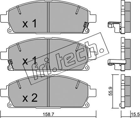 Fri.Tech. 421.2 - Гальмівні колодки, дискові гальма autocars.com.ua