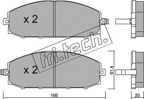 Fri.Tech. 422.0 - Гальмівні колодки, дискові гальма autocars.com.ua