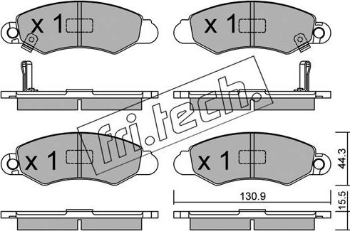 Fri.Tech. 433.0 - Гальмівні колодки, дискові гальма autocars.com.ua