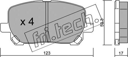 Fri.Tech. 442.0 - Гальмівні колодки, дискові гальма autocars.com.ua