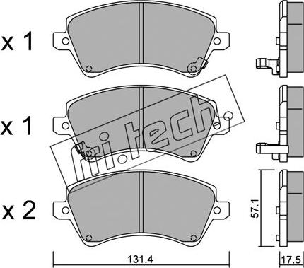 Fri.Tech. 462.0 - Гальмівні колодки, дискові гальма autocars.com.ua