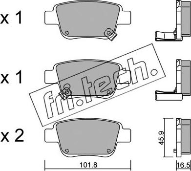 Fri.Tech. 467.0 - Гальмівні колодки, дискові гальма autocars.com.ua