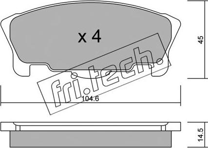 Fri.Tech. 474.0 - Гальмівні колодки, дискові гальма autocars.com.ua