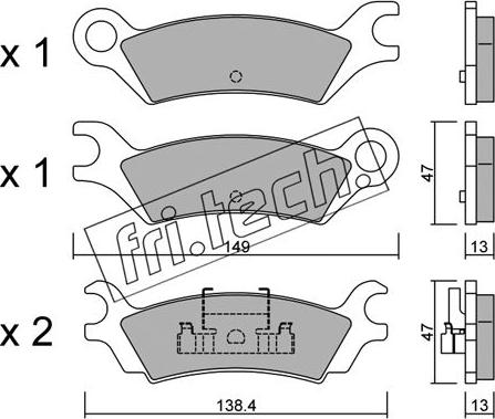 Fri.Tech. 486.0 - Гальмівні колодки, дискові гальма autocars.com.ua