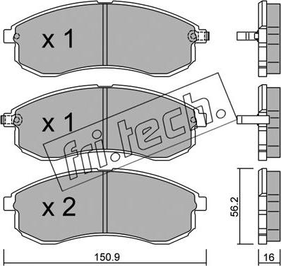 Fri.Tech. 498.0 - Гальмівні колодки, дискові гальма autocars.com.ua