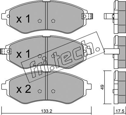 Fri.Tech. 524.1 - Гальмівні колодки, дискові гальма autocars.com.ua