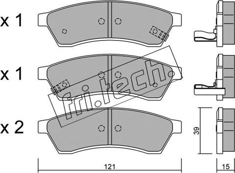 Fri.Tech. 526.1 - Гальмівні колодки, дискові гальма autocars.com.ua