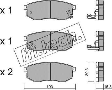 Fri.Tech. 530.0 - Гальмівні колодки, дискові гальма autocars.com.ua