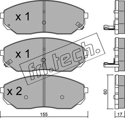 Fri.Tech. 531.0 - Тормозные колодки, дисковые, комплект avtokuzovplus.com.ua