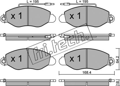 Fri.Tech. 552.1 - Гальмівні колодки, дискові гальма autocars.com.ua