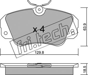 Fri.Tech. 554.0 - Гальмівні колодки, дискові гальма autocars.com.ua