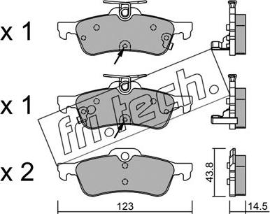 Fri.Tech. 572.2 - Гальмівні колодки, дискові гальма autocars.com.ua