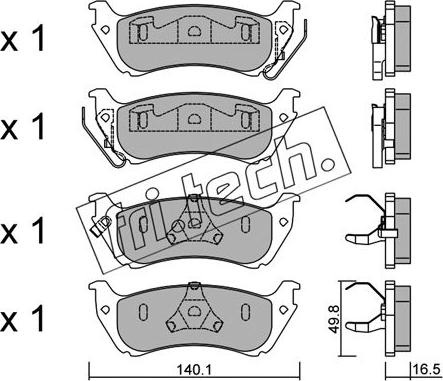 Fri.Tech. 586.0 - Гальмівні колодки, дискові гальма autocars.com.ua