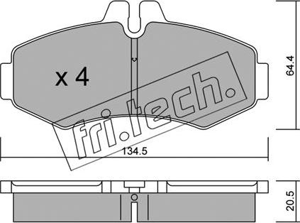 Fri.Tech. 589.0 - Гальмівні колодки, дискові гальма autocars.com.ua