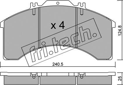 Fri.Tech. 597.0 - Гальмівні колодки, дискові гальма autocars.com.ua