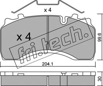 Fri.Tech. 606.0 - Гальмівні колодки, дискові гальма autocars.com.ua