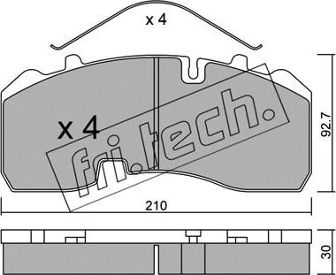 Fri.Tech. 611.0 - Гальмівні колодки, дискові гальма autocars.com.ua