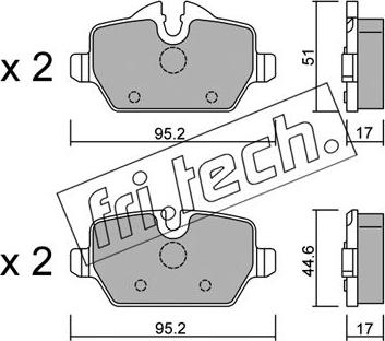 Fri.Tech. 657.0 - Гальмівні колодки, дискові гальма autocars.com.ua