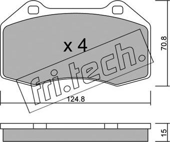 Fri.Tech. 667.0 - Гальмівні колодки, дискові гальма autocars.com.ua